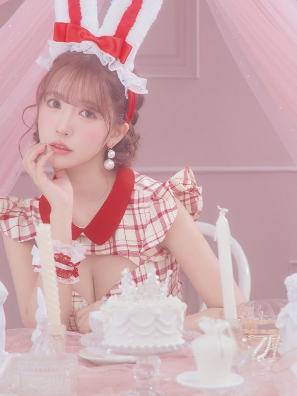 画像13: 【値下げ！】【即日発送】【ハロウィン】 チェックバニーセットアップ  【コスプレ6点セット】【XS-Lサイズ/2カラー】[OF04] (13)