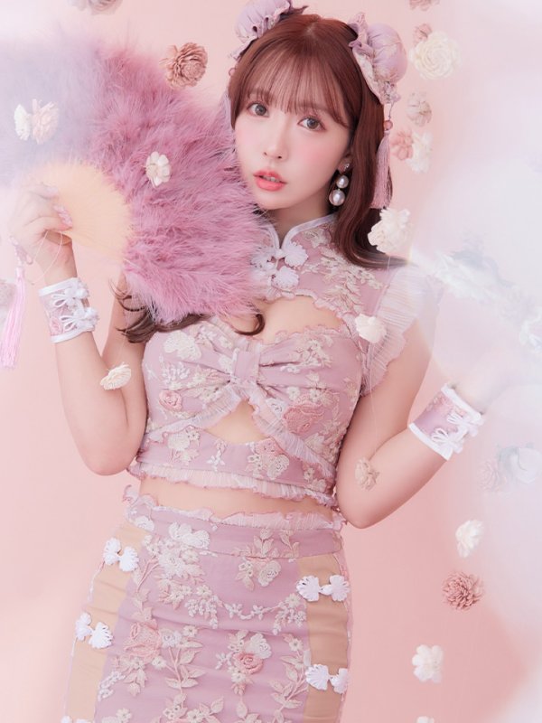 画像23: 【即日発送】【ハロウィン】リボンチャイナミニセットアップ【コスプレ4点セット】【XS-Mサイズ/3カラー】(SE01YN)[OF04] (23)