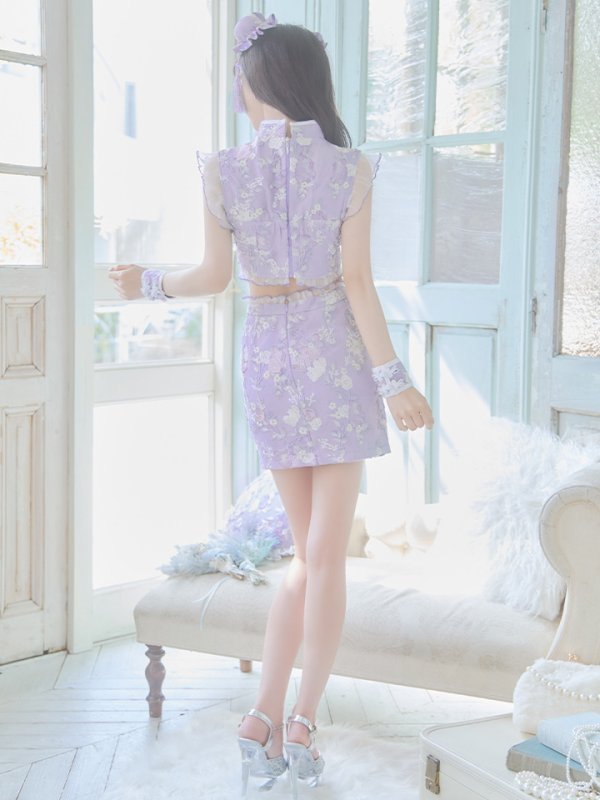 画像17: 【即日発送】【ハロウィン】リボンチャイナミニセットアップ【コスプレ4点セット】【XS-Mサイズ/3カラー】(SE01YN)[OF04] (17)