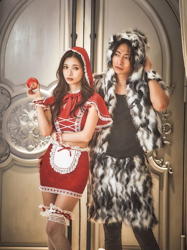 画像3: 【即日発送】【ハロウィン】赤ずきん×狼コスプレ【コスプレ5点セット】【コスプレ4点セット】【S-Mサイズ/1カラー】【Fサイズ/1カラー】[OF01/OF01] (3)