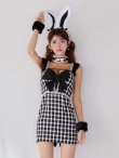 画像15: 【SALE!!】【即日発送】【ハロウィン】 ツイードバニーミニワンピ 【コスプレ5点セット】【S-Lサイズ/2カラー】[HC03] (15)