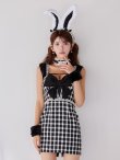 画像7: 【SALE!!】【即日発送】【ハロウィン】 ツイードバニーミニワンピ 【コスプレ5点セット】【S-Lサイズ/2カラー】[HC03] (7)