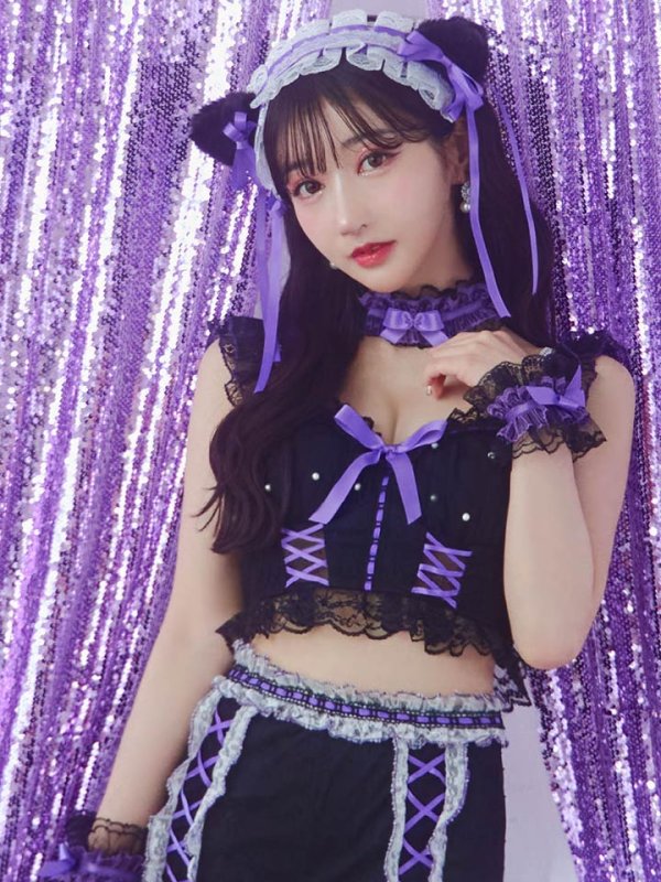 画像17: 【SALE!!】【即日発送】【ハロウィン】パールレースキャットセットアップ【コスプレ6点セット】【XS-Mサイズ/2カラー】[OF01] (17)