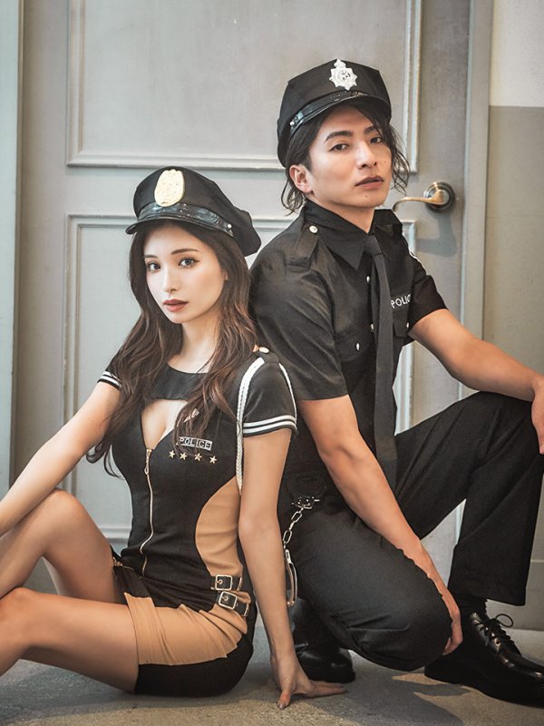 画像3: 【SALE!!】【即日発送】【ハロウィン】 ポリスコスプレ【コスプレ2点セット】【コスプレ5点セット】【XS-XLサイズ/1カラー】【M-XLサイズ/1カラー】[OF01-Bg/OF01-Bsv] (3)