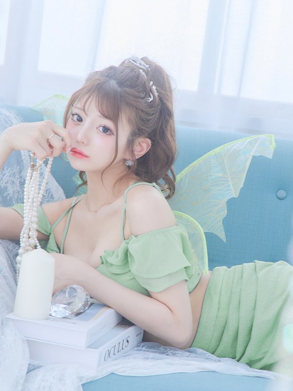 画像2: 【即日発送】【ハロウィン】フェアリーセットアップ/妖精【コスプレ3点セット】【S-Mサイズ】【OF01】 (2)