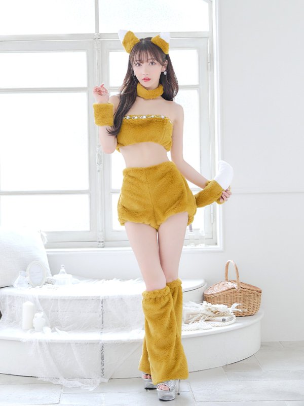 画像22: 【SALE!!】【即日発送】【ハロウィン】もこもこキツネ 【コスプレ6点セット】【Fサイズ/1カラー】[OF01] (22)