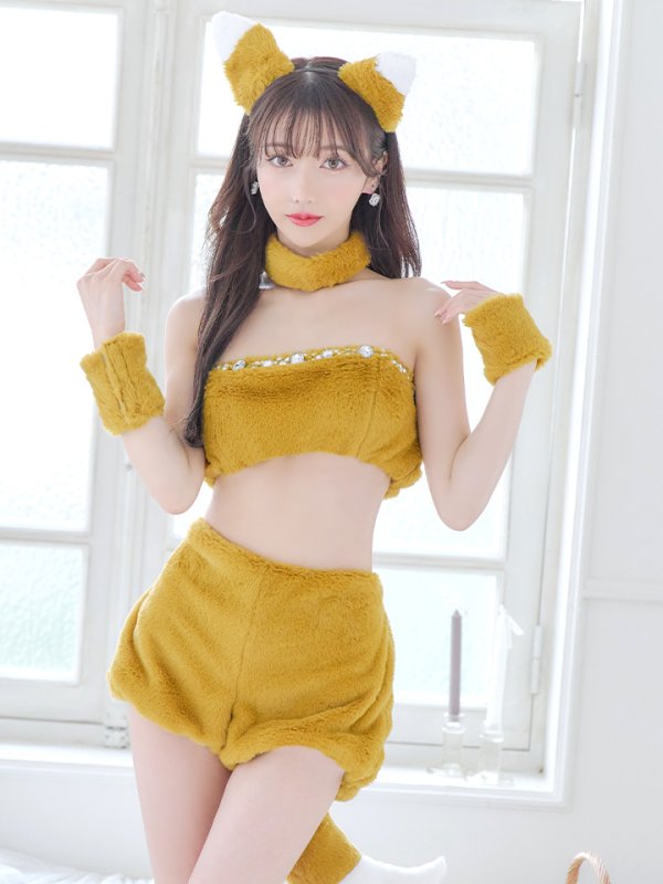 画像23: 【SALE!!】【即日発送】【ハロウィン】もこもこキツネ 【コスプレ6点セット】【Fサイズ/1カラー】[OF01] (23)