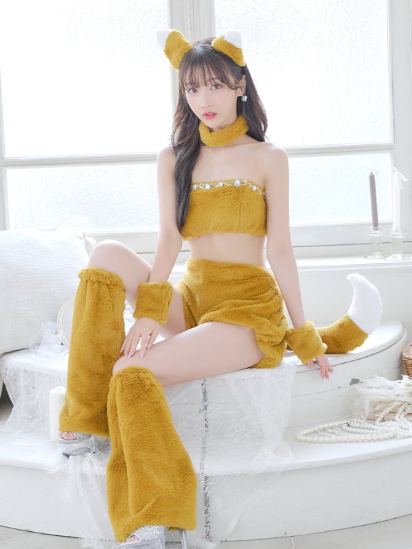 画像25: 【SALE!!】【即日発送】【ハロウィン】もこもこキツネ 【コスプレ6点セット】【Fサイズ/1カラー】[OF01] (25)