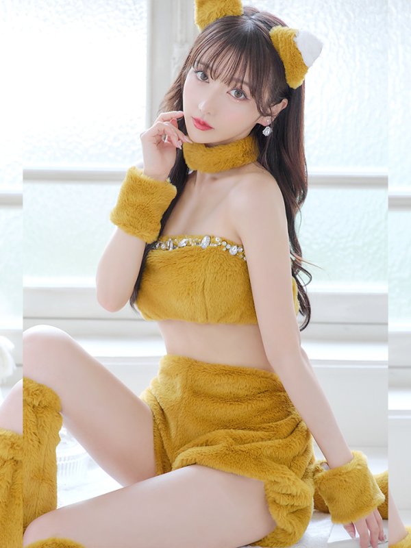 画像26: 【SALE!!】【即日発送】【ハロウィン】もこもこキツネ 【コスプレ6点セット】【Fサイズ/1カラー】[OF01] (26)