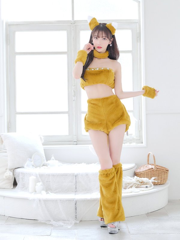 画像29: 【SALE!!】【即日発送】【ハロウィン】もこもこキツネ 【コスプレ6点セット】【Fサイズ/1カラー】[OF01] (29)