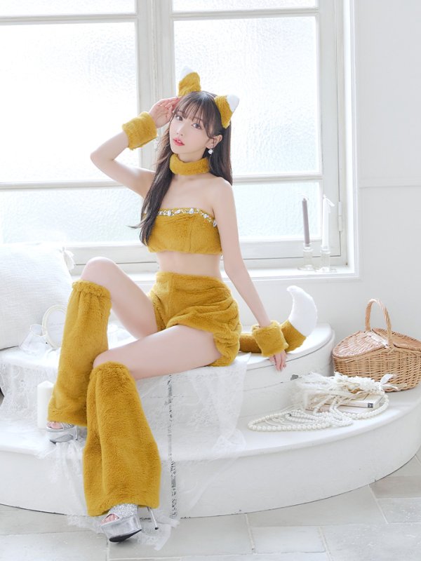 画像30: 【SALE!!】【即日発送】【ハロウィン】もこもこキツネ 【コスプレ6点セット】【Fサイズ/1カラー】[OF01] (30)