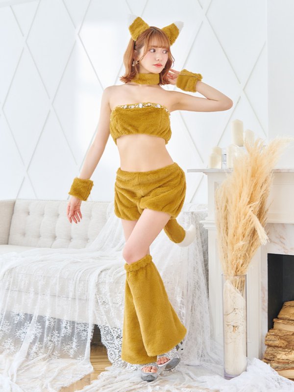画像10: 【SALE!!】【即日発送】【ハロウィン】もこもこキツネ 【コスプレ6点セット】【Fサイズ/1カラー】[OF01] (10)
