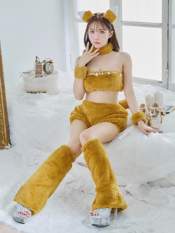 画像7: 【SALE!!】【即日発送】【ハロウィン】もこもこキツネ 【コスプレ6点セット】【Fサイズ/1カラー】[OF01] (7)