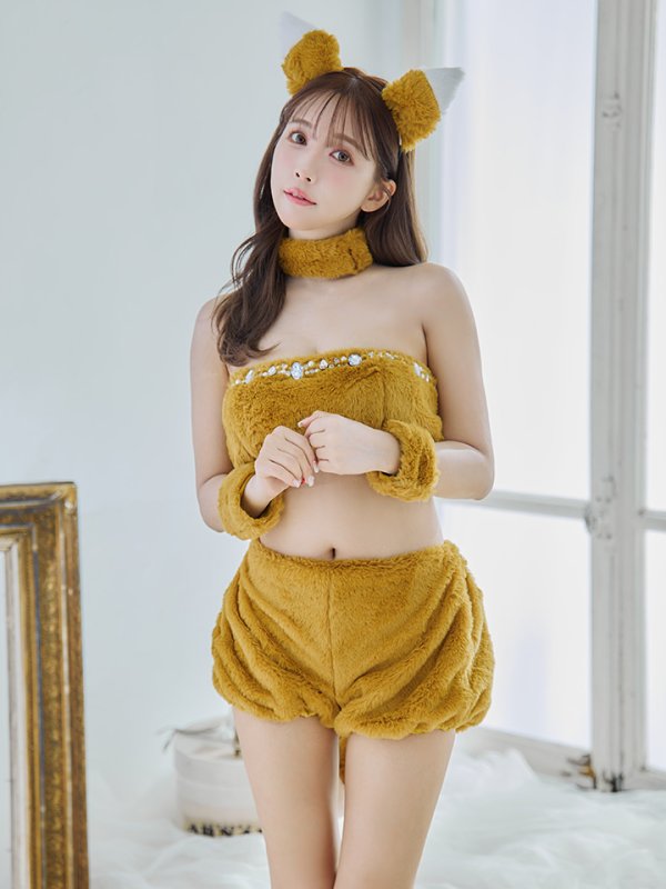 画像12: 【SALE!!】【即日発送】【ハロウィン】もこもこキツネ 【コスプレ6点セット】【Fサイズ/1カラー】[OF01] (12)