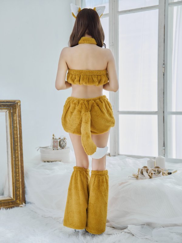 画像15: 【SALE!!】【即日発送】【ハロウィン】もこもこキツネ 【コスプレ6点セット】【Fサイズ/1カラー】[OF01] (15)