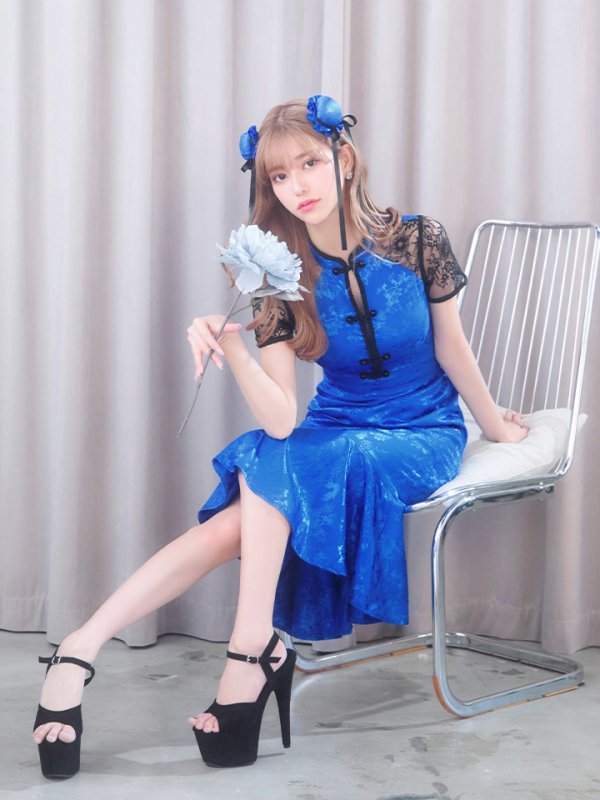 画像8: 【SALE!!】【即日発送】【ハロウィン】 マーメイドレースチャイナ 【コスプレ2点セット】【S-Lサイズ/3カラー】(SE01YN-W)[OF01] (8)