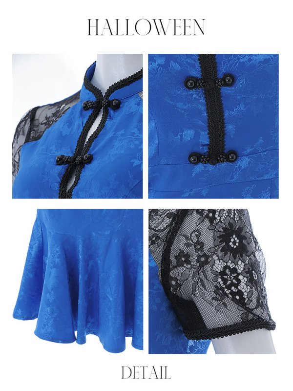 画像24: 【SALE!!】【即日発送】【ハロウィン】 マーメイドレースチャイナ 【コスプレ2点セット】【S-Lサイズ/3カラー】(SE01YN-W)[OF01] (24)