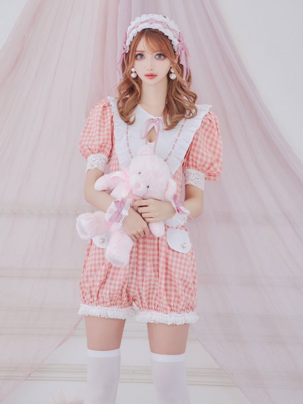 画像4: 【SALE!!】【即日発送】【ハロウィン】 ギンガムロリータベビー 【コスプレ5点セット】【S-Mサイズ/1カラー】[HC03] (4)