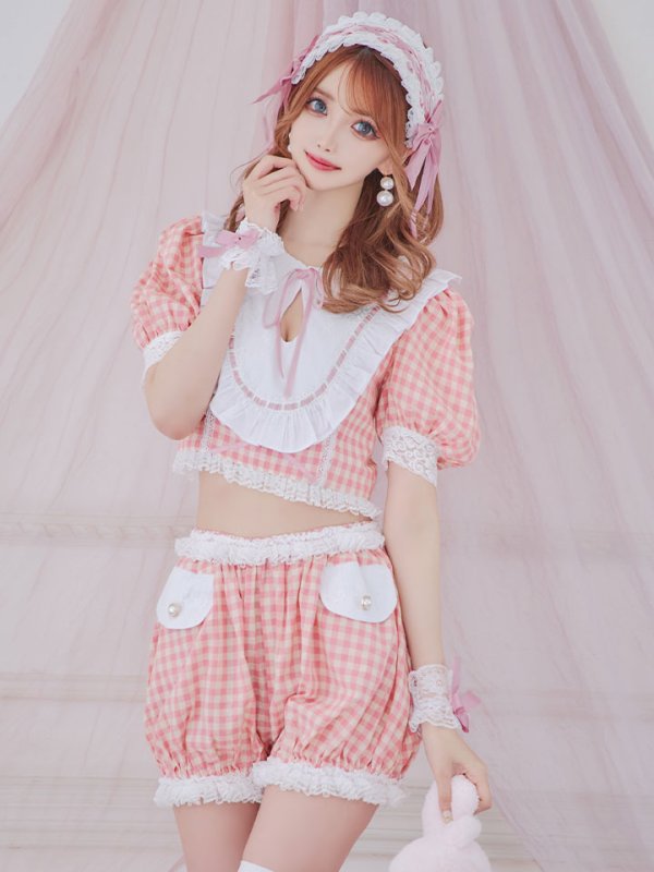 画像12: 【SALE!!】【即日発送】【ハロウィン】 ギンガムロリータベビー 【コスプレ5点セット】【S-Mサイズ/1カラー】[HC03] (12)