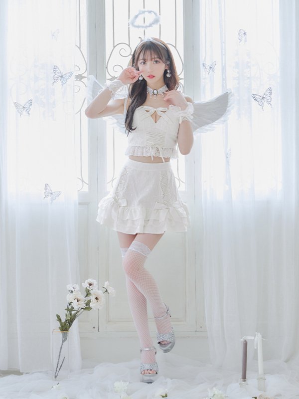 画像5: 【ハロウィン】セクシー天使セットアップ【コスプレ7点セット】【XS-Lサイズ/1カラー】[HC03-H] (5)