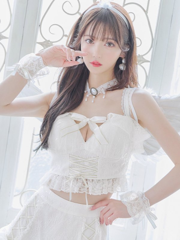 画像13: 【ハロウィン】セクシー天使セットアップ【コスプレ7点セット】【XS-Lサイズ/1カラー】[HC03-H] (13)