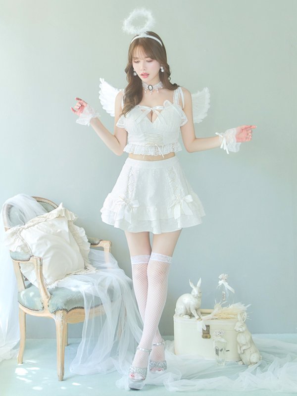 画像5: 【ハロウィン】セクシー天使セットアップ【コスプレ7点セット】【XS-Lサイズ/1カラー】[OF04-H] (5)