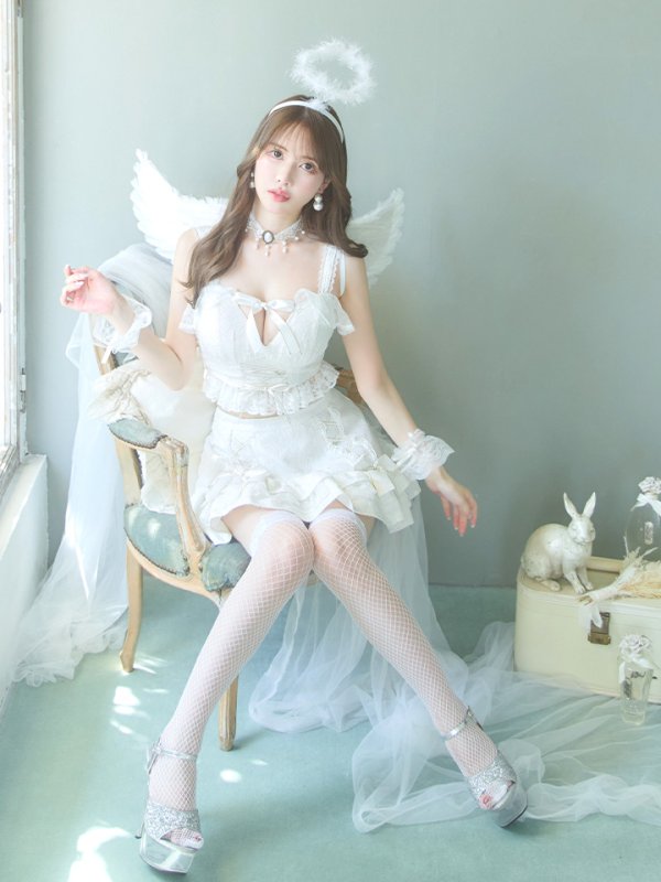 画像10: 【ハロウィン】セクシー天使セットアップ【コスプレ7点セット】【XS-Lサイズ/1カラー】[OF04-H] (10)