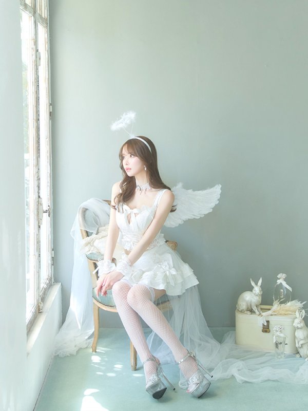 画像12: 【ハロウィン】セクシー天使セットアップ【コスプレ7点セット】【XS-Lサイズ/1カラー】[OF04-H] (12)