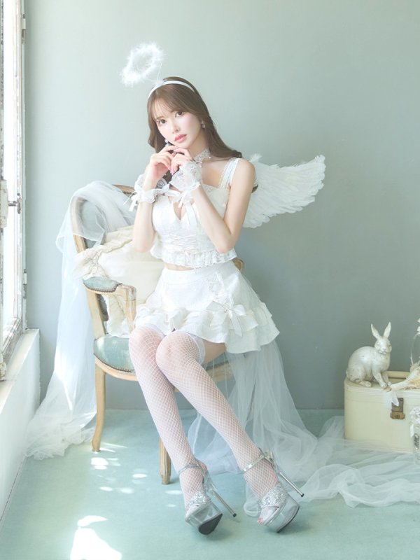画像13: 【ハロウィン】セクシー天使セットアップ【コスプレ7点セット】【XS-Lサイズ/1カラー】[OF04-H] (13)