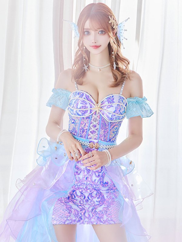 画像4: 【即日発送】【ハロウィン】【桜咲乃愛ちゃんコラボ】 2wayマーメイド 【コスプレ7点セット】【S-Mサイズ/1カラー】[OF01] (4)