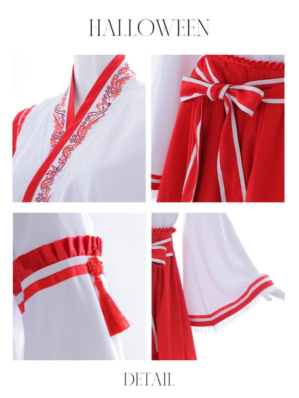 画像14: 【SALE!!】【即日発送】【ハロウィン】巫女【コスプレ4点セット】 【S-Lサイズ/1カラー】[OF01] (14)