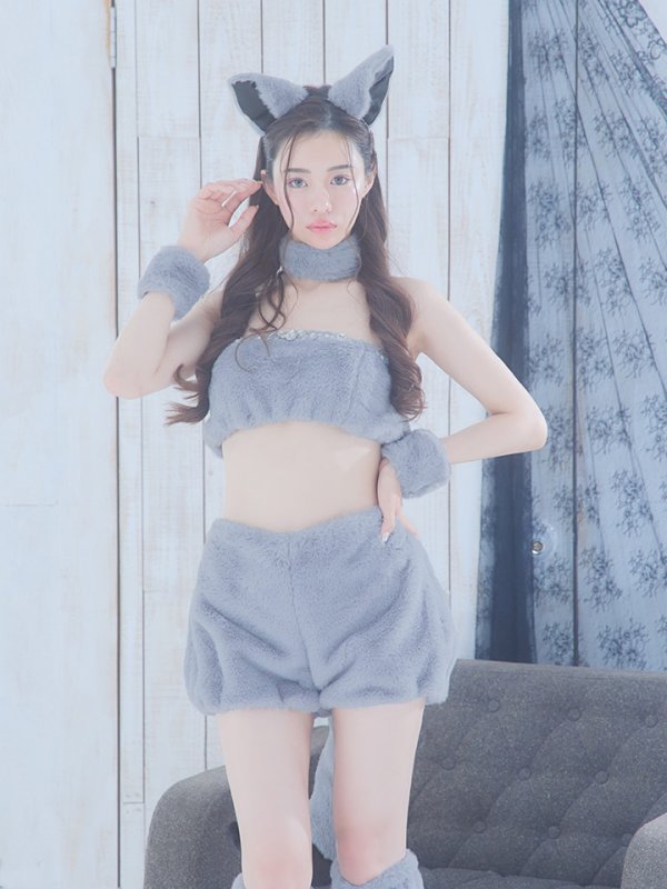 画像7: 【SALE!!】【ハロウィン】モコモコオオカミ 狼/オオカミ【コスプレ6点セット】【Fサイズ】[HC03] (7)
