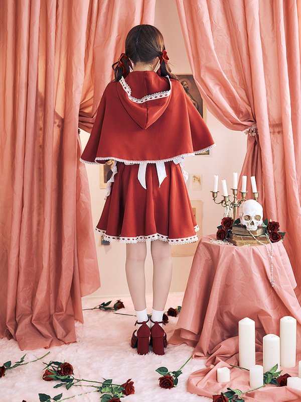 画像9: 【即日発送】【ハロウィン】【LARME/ラルム掲載】赤ずきん【コスプレ3点セット】【S-XLサイズ/1カラー】[YMT] (9)