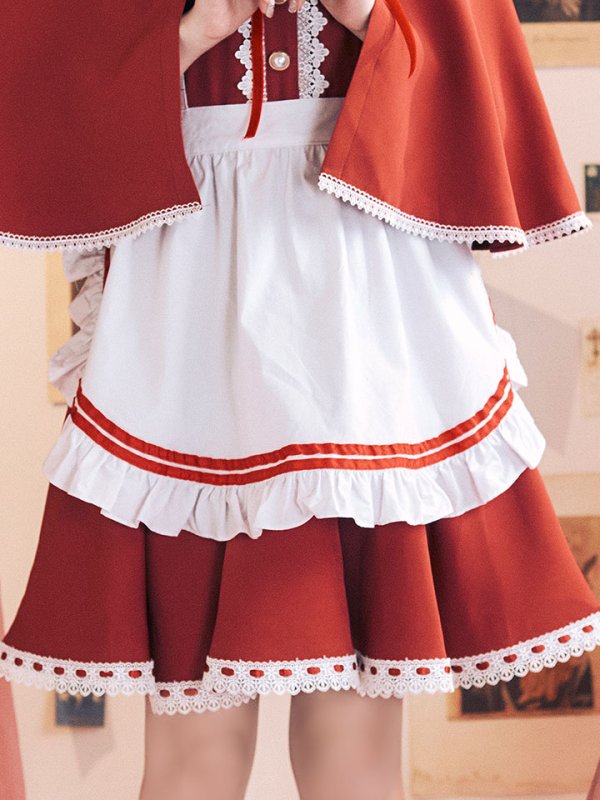 画像11: 【即日発送】【ハロウィン】【LARME/ラルム掲載】赤ずきん【コスプレ3点セット】【S-XLサイズ/1カラー】[YMT] (11)
