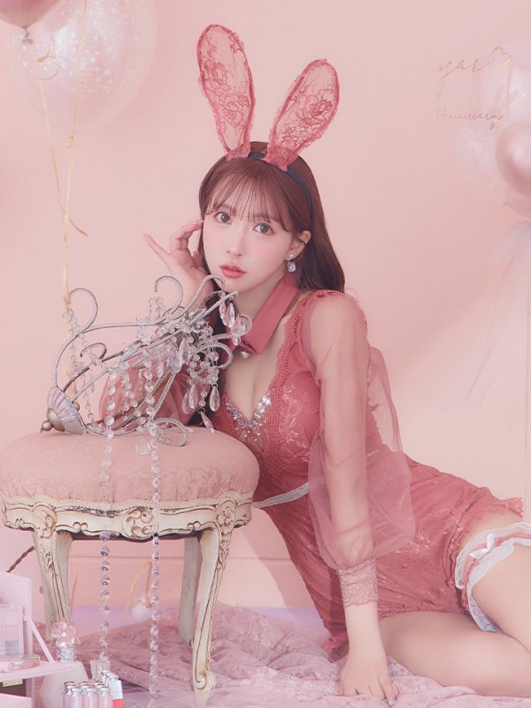 画像22: 【ハロウィン】 レースバニーオールインワン 【コスプレ5点セット】【S-Lサイズ/3カラー】[OF04] (22)