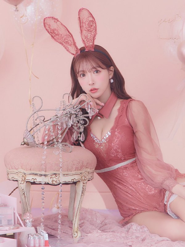 画像24: 【ハロウィン】 レースバニーオールインワン 【コスプレ5点セット】【S-Lサイズ/3カラー】[OF04] (24)