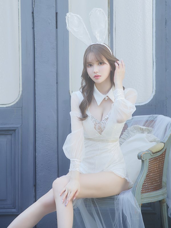 画像9: 【ハロウィン】 レースバニーオールインワン 【コスプレ5点セット】【S-Lサイズ/3カラー】[OF04] (9)