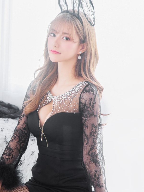 画像26: 【SALE!!】【即日発送】【ハロウィン】 ビジューバニーワンピース 【コスプレ4点セット】【S-Lサイズ/2カラー】[OF01] (26)