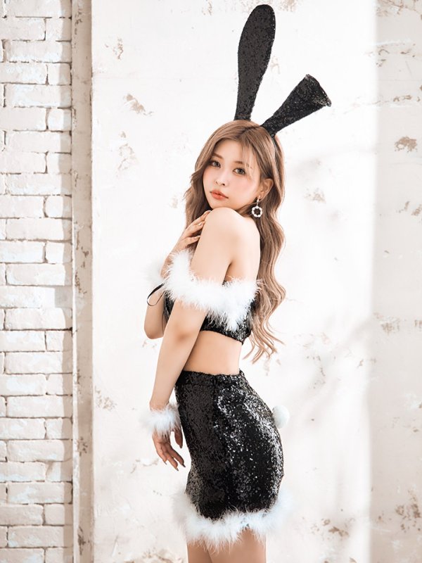 画像10: 【SALE!!】【即日発送】【ハロウィン】スパンコールセットアップバニー 【コスプレ6点セット】【S-Mサイズ/3カラー】[HC03] (10)