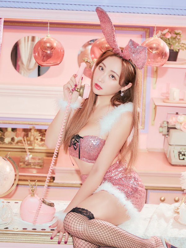 画像11: 【SALE!!】【即日発送】【ハロウィン】スパンコールセットアップバニー 【コスプレ6点セット】【S-Mサイズ/3カラー】[OF01] (11)