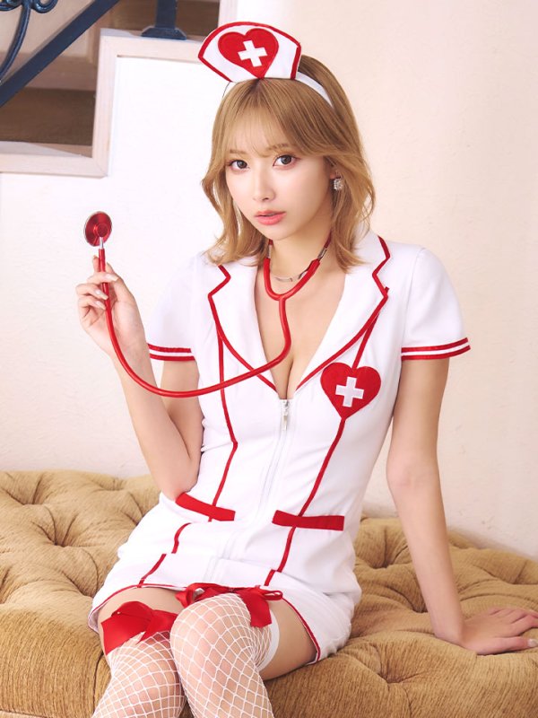 画像10: 【ハロウィン】 ジップナース 【コスプレ4点セット】【S-Mサイズ/1カラー】(CH01)[OF03] (10)