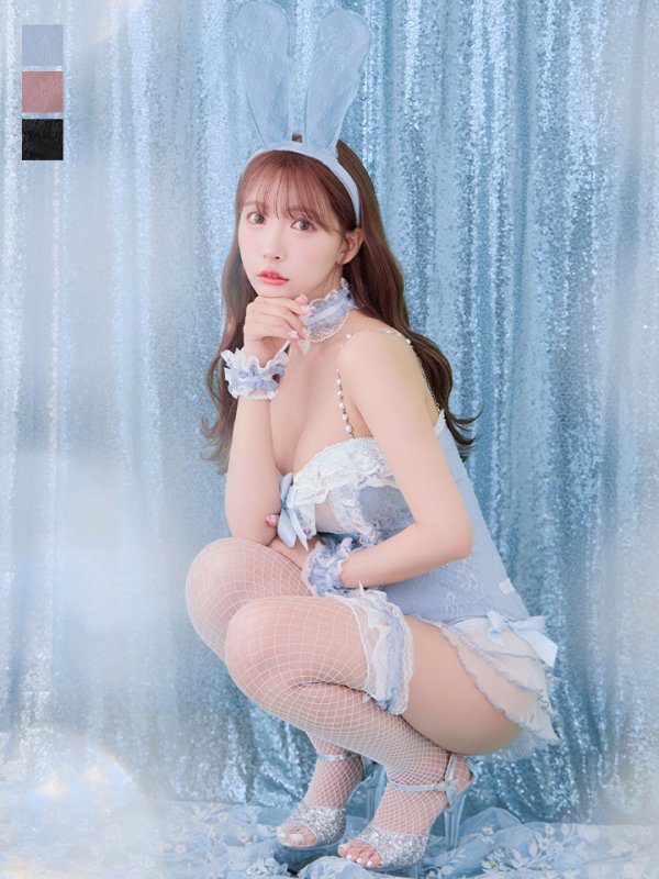 画像22: 【即日発送】【ハロウィン】パールチェーンレースバニーガール【コスプレ7点セット】【S-Lサイズ/3カラー】[OF01] (22)