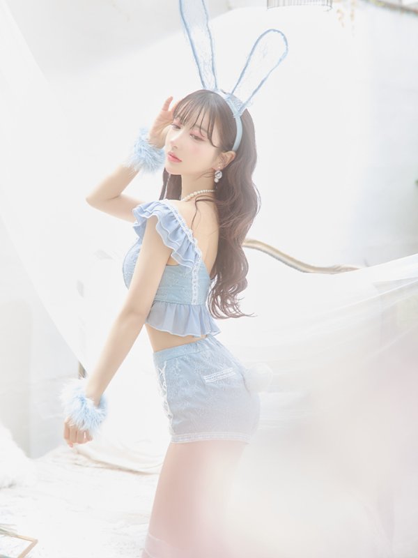 画像17: 【SALE!!】【即日発送】【ハロウィン】 フリルレースバニーセットアップ 【コスプレ6点セット】 【S-Mサイズ/3カラー】[OF01] (17)