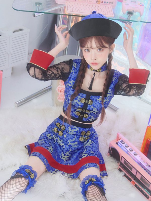 画像9: 【SALE!!】【即日発送】【ハロウィン】 緩苺ちゃん着用 セットアップキョンシー【コスプレ5点セット】【S-Mサイズ/1カラー】(SE01YN)[HC02] (9)