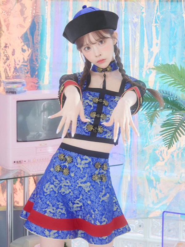 画像14: 【SALE!!】【即日発送】【ハロウィン】 緩苺ちゃん着用 セットアップキョンシー【コスプレ5点セット】【S-Mサイズ/1カラー】(SE01YN)[HC02] (14)