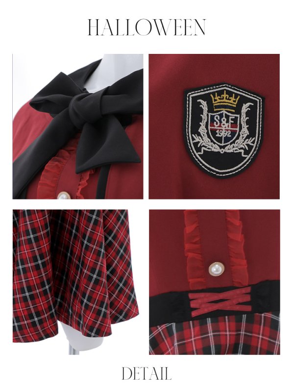 画像24: 【SALE!!】【ハロウィン】 魔法学校制服 【コスプレ3点セット】【S-Mサイズ/2カラー】[OF01] (24)
