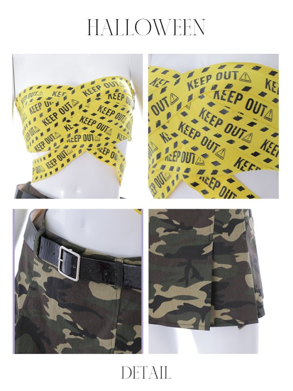 画像20: 【ハロウィン】キープアウトセットアップ 【コスプレ7点セット】【S-Mサイズ】[OF04-B] (20)