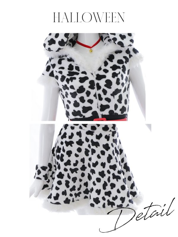 画像12: 【SALE!!】【即日発送】【ハロウィン】ダルメシアンセットアップ【コスプレ6点セット】【S-Lサイズ/1カラー】[HC03] (12)