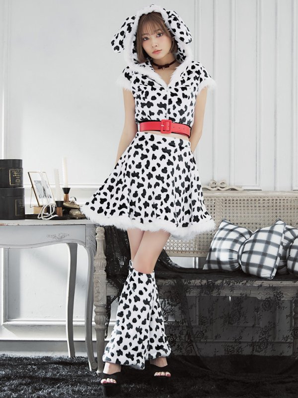 画像3: 【SALE!!】【即日発送】【ハロウィン】ダルメシアンセットアップ【コスプレ6点セット】【S-Lサイズ/1カラー】[HC03] (3)