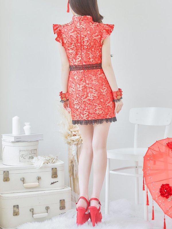 画像15: 【即日発送】【ハロウィン】 スリットミニチャイナ 【コスプレ3点セット】【XS-Lサイズ/3カラー】(SE01YN)[OF04] (15)